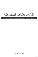 Nakamichi Cassette-Deck-1.5-Owners-Manual